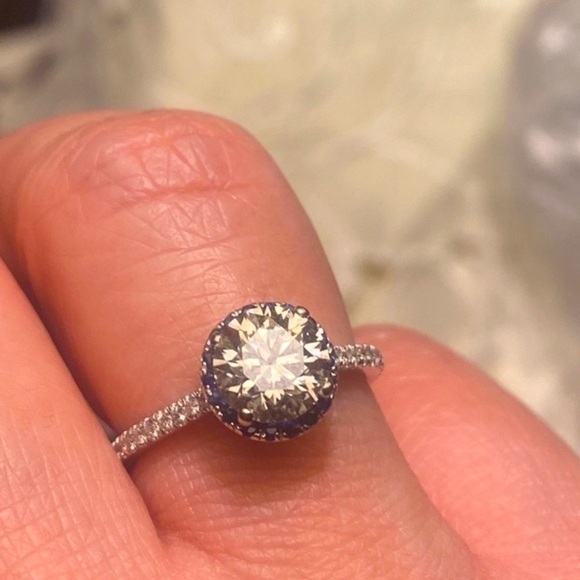 Big Dimond Sapphire Ring collection natural Dimond European edition New - Picture 15 of 15